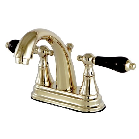Kingston Brass KS7612PKL 4" Centerset Bathroom Faucet, Polished Brass KS7612PKL